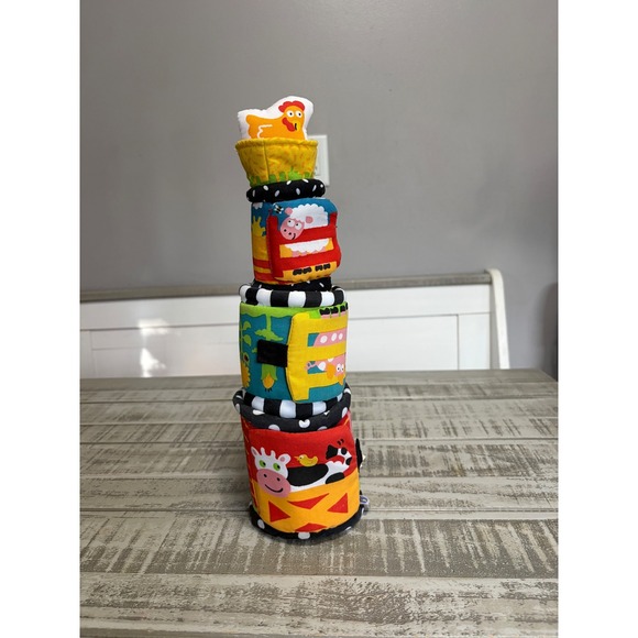 Manhattan Baby Other - Manhattan Farm Animal Stacking Nesting Soft Blocks Toy Toddler Baby Educational